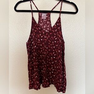 Burgundy spaghetti strap top